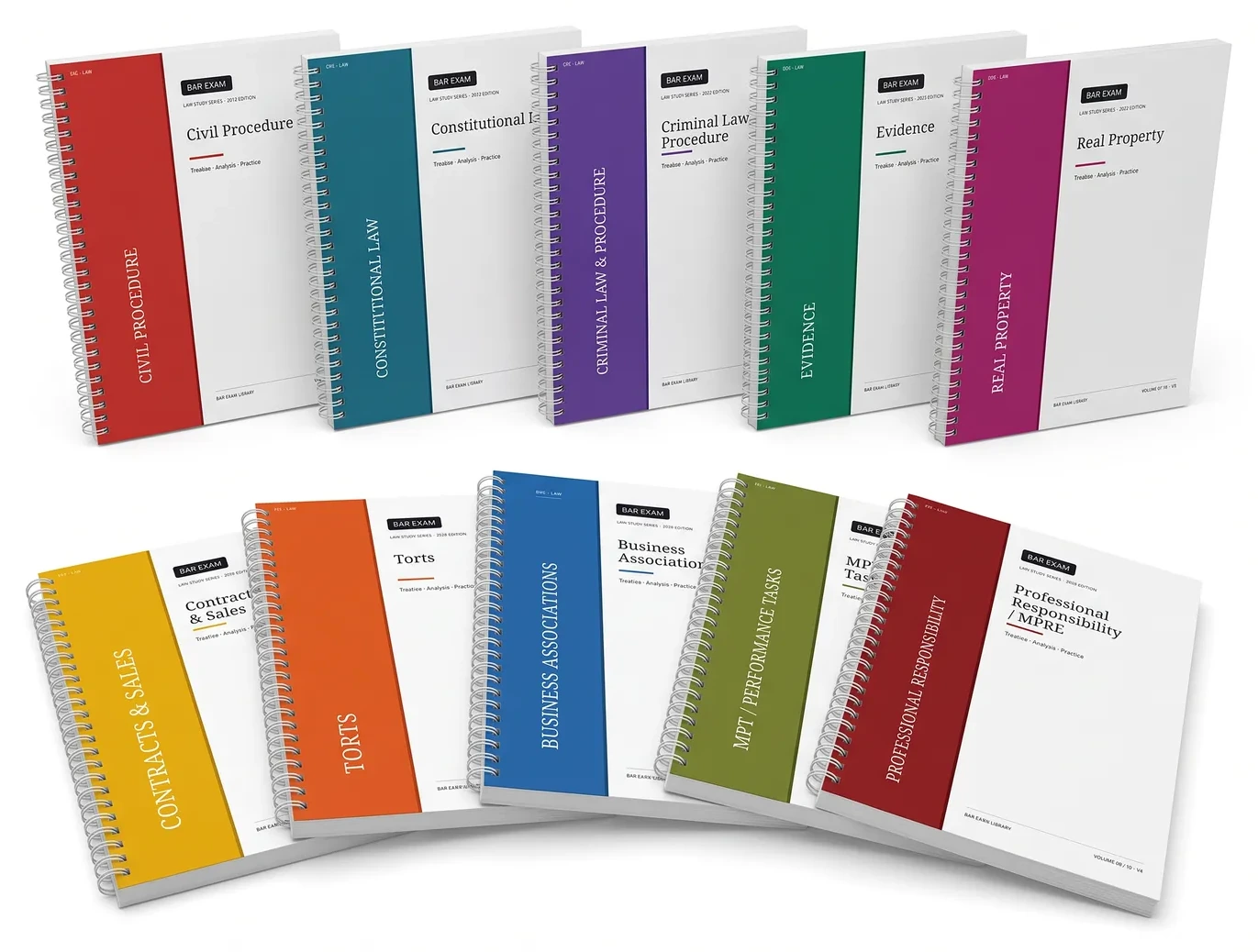 The complete Bar Exam Library collection stacked